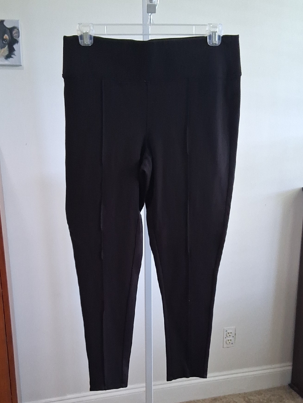 Nine West Black Seamed Women's Ponte Leggings Size XL